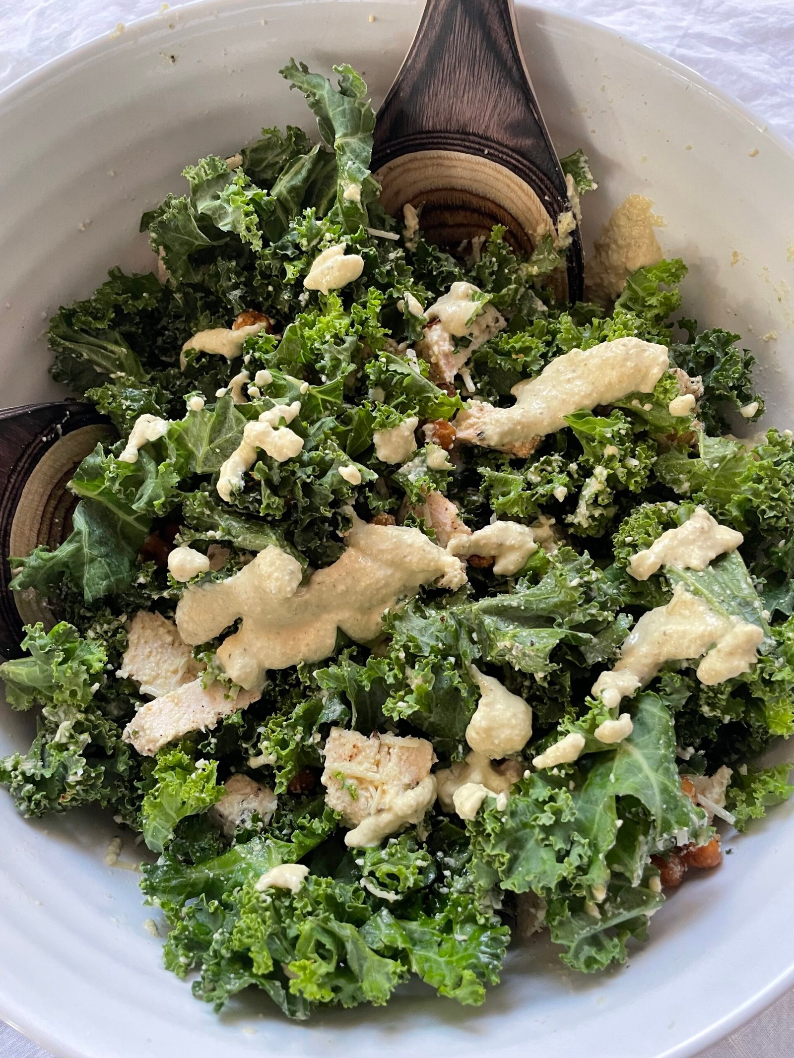 Kale Chicken Caesar Salad - Taylor Likes
